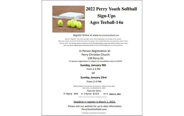2023 Softball Sign ups 
